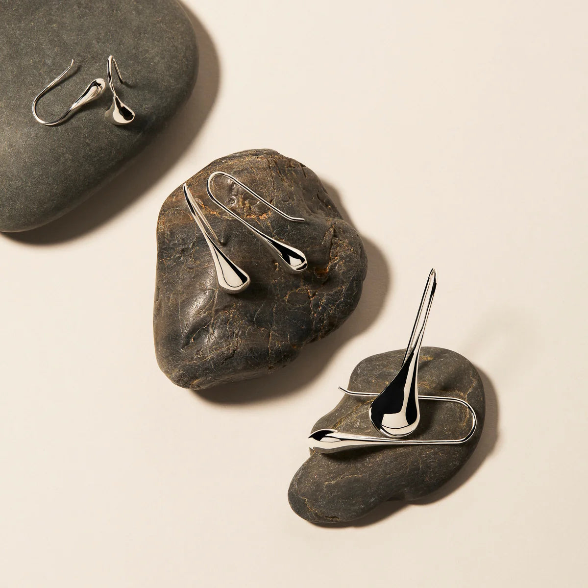 Najo Teardrop Earrings Silver