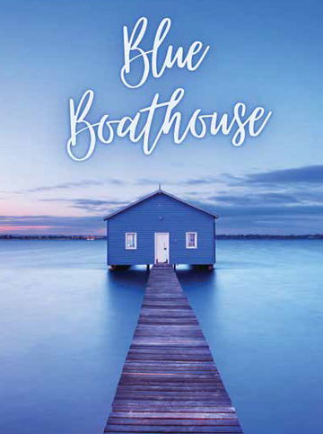 Tea Towel Microfibre Blue Boat