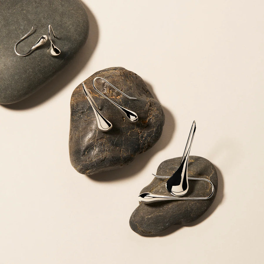Najo Teardrop Earrings Silver