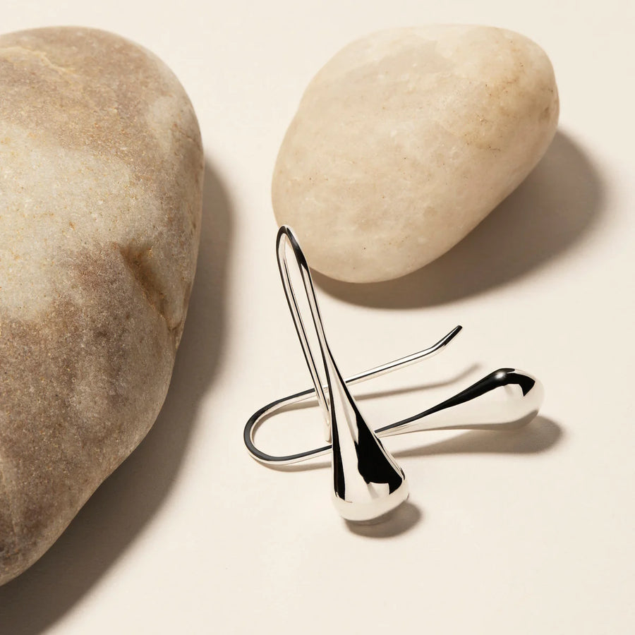 Najo Teardrop Earrings Silver